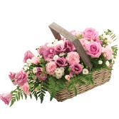 Rosy Flower Basket